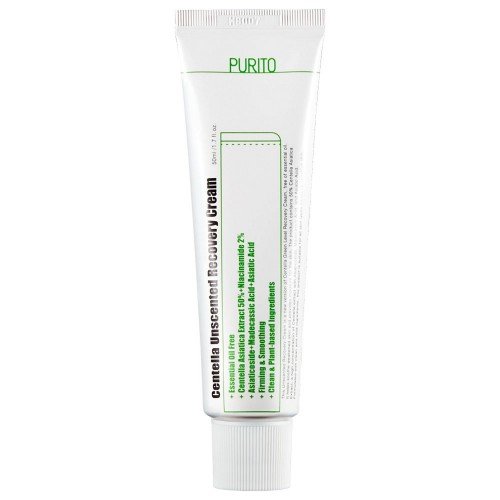 Purito - Centella Unscented Recovery Cream - Neparfémovaný regeneračný krém s pupočníkom ázijským - 50ml