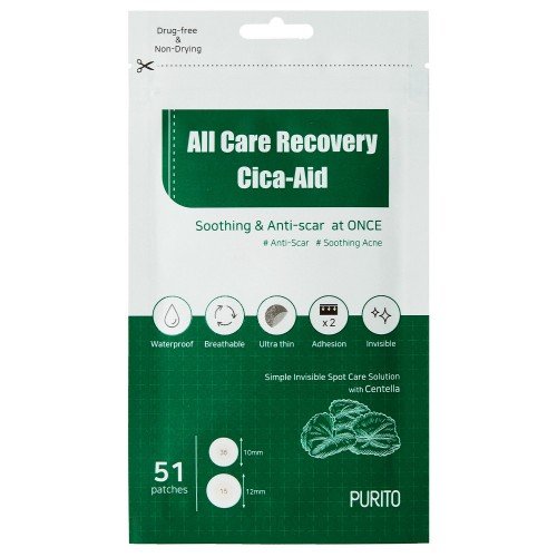 Purito - All Care Recovery Cica-Aid - Lokálne náplasti na liečbu nedokonalostí - 51ks